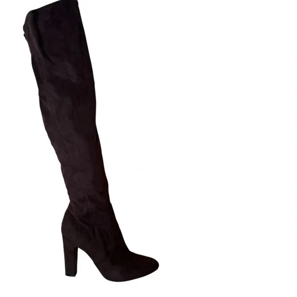 Unisa Sanyia Brown Micro Suede Over the Knee High Heel Boots Size 10 - Picture 2 of 12